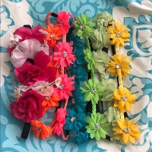 7 Elastic Floral Headbands